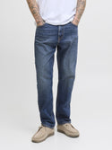 Jack & Jones JJICHRIS JJCLASSIC 440 Men's Relaxed Fit Jeans – Blue Denim | Organic Cotton - Borderland Muff