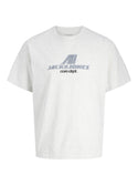 Jack & Jones JCOTIER Men's Front Print T-Shirt | Relaxed Fit Cotton Tee - Borderland Muff