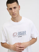 Jack & Jones JCOTIER Men's Front Print T-Shirt | Relaxed Fit Cotton Tee - Borderland Muff