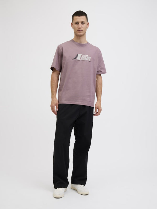 Jack & Jones JCOTIER Men's Front Print T-Shirt | Relaxed Fit Cotton Tee - Borderland Muff