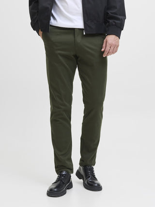 Jack & Jones JPSTMARCO BOWIE Slim Fit Chinos – Duffel Bag Green | Organic & Recycled Cotton