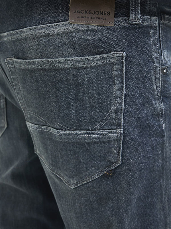 Jack & Jones JJIGLENN JJFOX 497 Slim Fit Men's Jeans – Blue Denim | Organic & Recycled Cotton - Borderland Muff