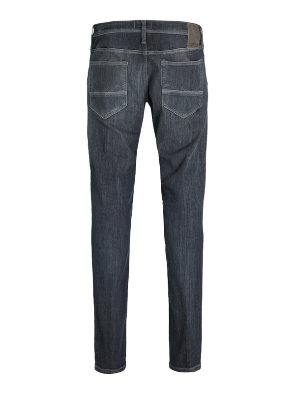 Jack & Jones JJIGLENN JJFOX 497 Slim Fit Men's Jeans – Blue Denim | Organic & Recycled Cotton - Borderland Muff