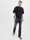 Jack & Jones JJIGLENN JJFOX 497 Slim Fit Men's Jeans – Blue Denim | Organic & Recycled Cotton - Borderland Muff