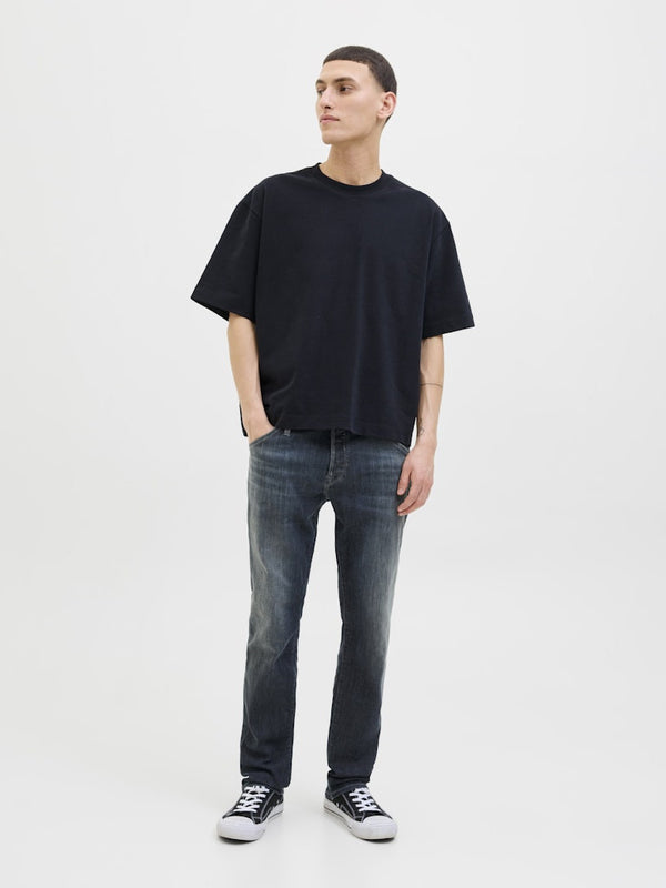Jack & Jones JJIGLENN JJFOX 497 Slim Fit Men's Jeans – Blue Denim | Organic & Recycled Cotton - Borderland Muff