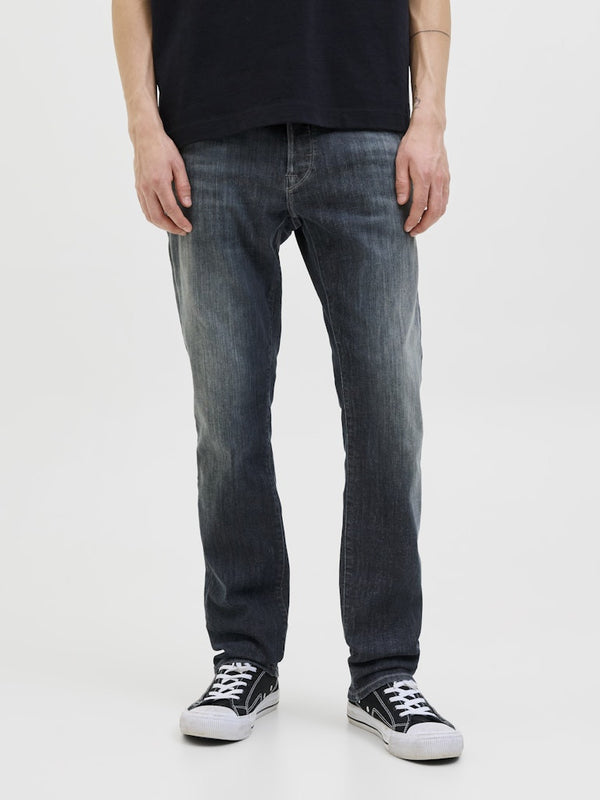Jack & Jones JJIGLENN JJFOX 497 Slim Fit Men's Jeans – Blue Denim | Organic & Recycled Cotton - Borderland Muff