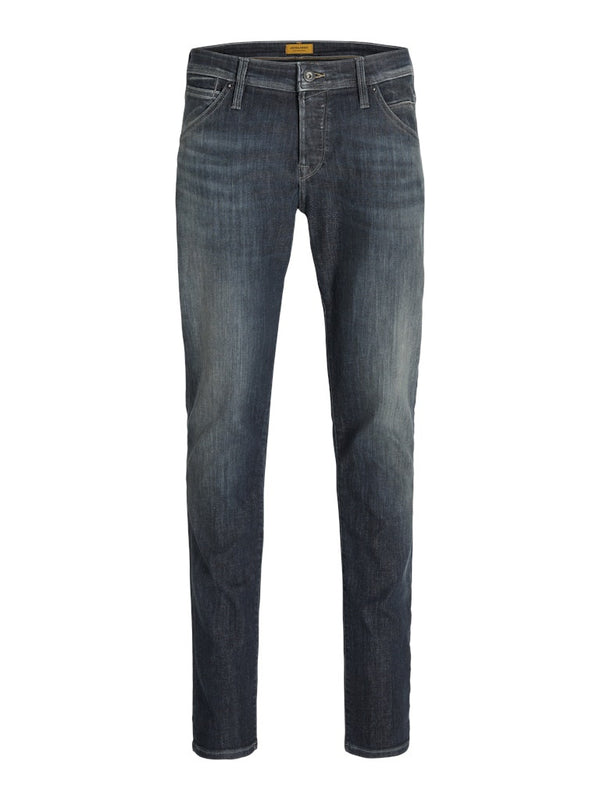 Jack & Jones JJIGLENN JJFOX 497 Slim Fit Men's Jeans – Blue Denim | Organic & Recycled Cotton - Borderland Muff