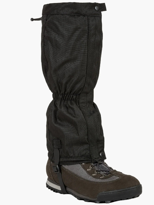 Highlander Walking Gaiters V2 – Water-Resistant AB-TEX Ripstop Fabric with Hypalon Strap and Secure Fastening - black