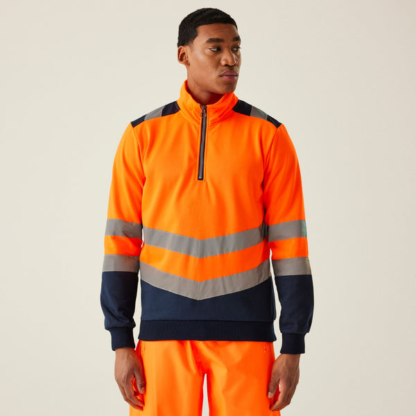 Regatta TRF670 Hi-Vis Quarter Zip Sweatshirt – EN20471 & RIS-3279 Certified
