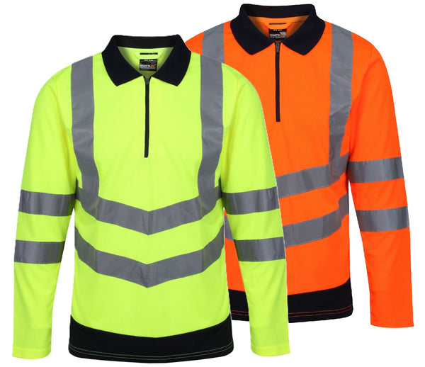 Regatta TRS192 Hi-Vis LS Polo Shirt – EN20471 & RIS-3279 Certified
