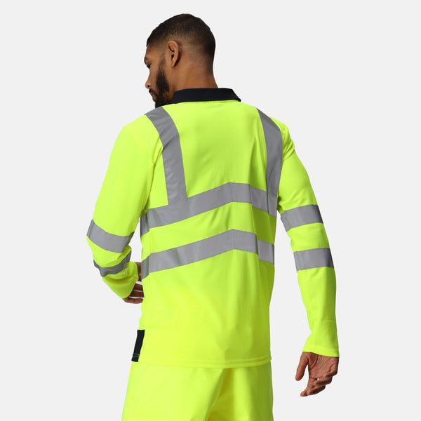Regatta TRS192 Hi-Vis LS Polo Shirt – EN20471 & RIS-3279 Certified