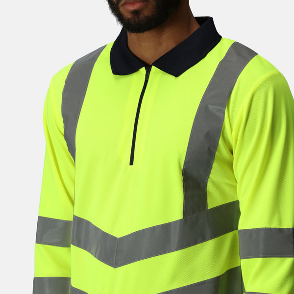 Regatta TRS192 Hi-Vis LS Polo Shirt – EN20471 & RIS-3279 Certified
