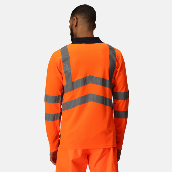 Regatta TRS192 Hi-Vis LS Polo Shirt – EN20471 & RIS-3279 Certified