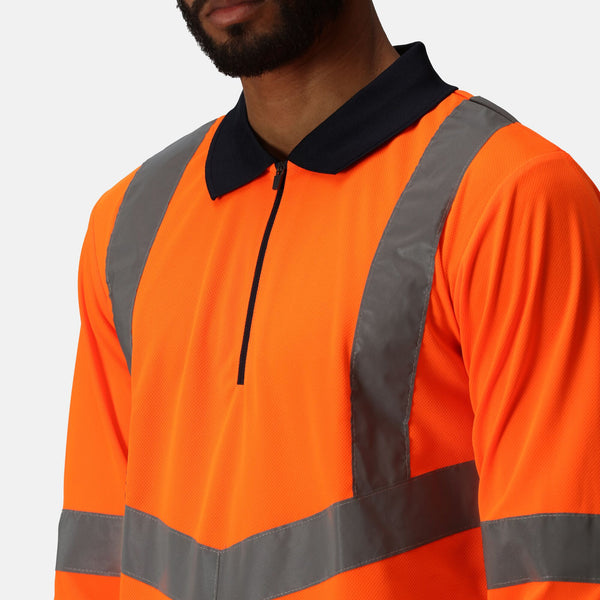 Regatta TRS192 Hi-Vis LS Polo Shirt – EN20471 & RIS-3279 Certified