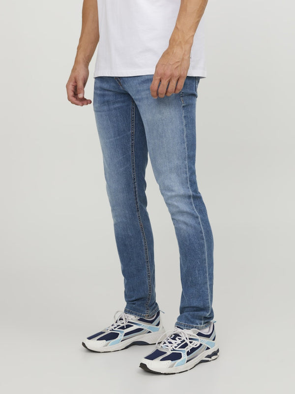 JJIGLENN Slim Fit Low Rise Blue Jeans | Jack & Jones Sustainable Denim - Borderland Muff