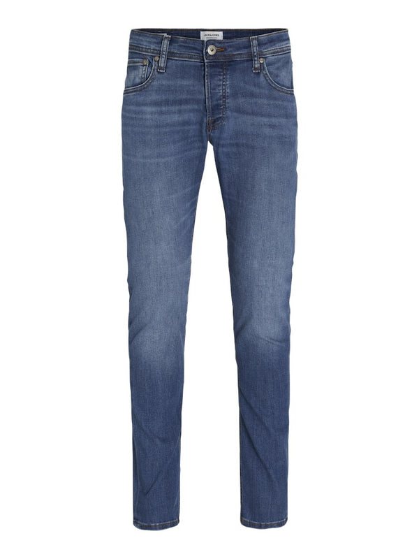 JJIGLENN Slim Fit Low Rise Blue Jeans | Jack & Jones Sustainable Denim - Borderland Muff
