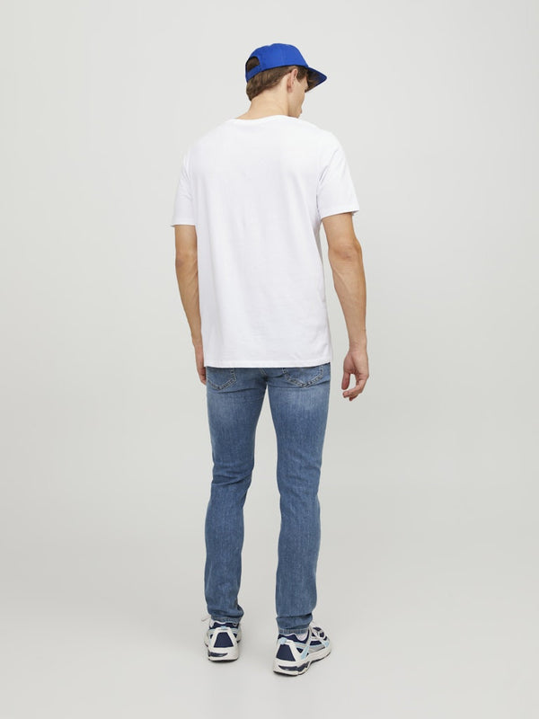 JJIGLENN Slim Fit Low Rise Blue Jeans | Jack & Jones Sustainable Denim - Borderland Muff
