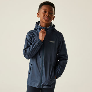 Buy navy Regatta Pack-It III Kids Waterproof Jacket RKW213