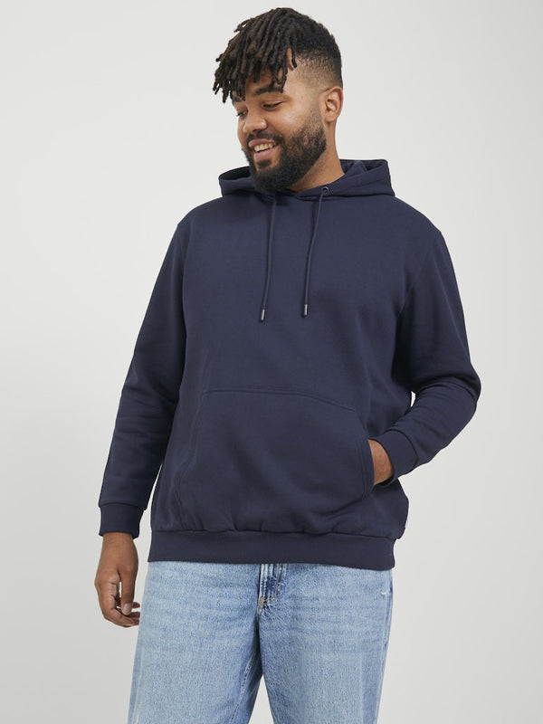Jack & Jones JJEBRADLEY Plus Size Hoodie | Recycled Polyester Sweatshirt - Borderland Muff