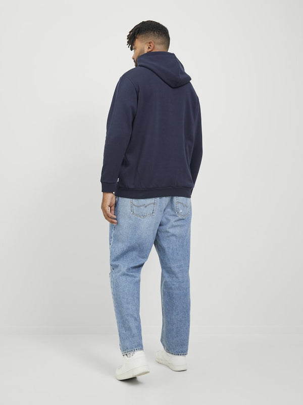 Jack & Jones JJEBRADLEY Plus Size Hoodie | Recycled Polyester Sweatshirt - Borderland Muff