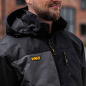 DeWalt Southampton Waterproof Work Jacket – Rip-Stop, Foldaway Hood, Adjustable Fit - Borderland Muff