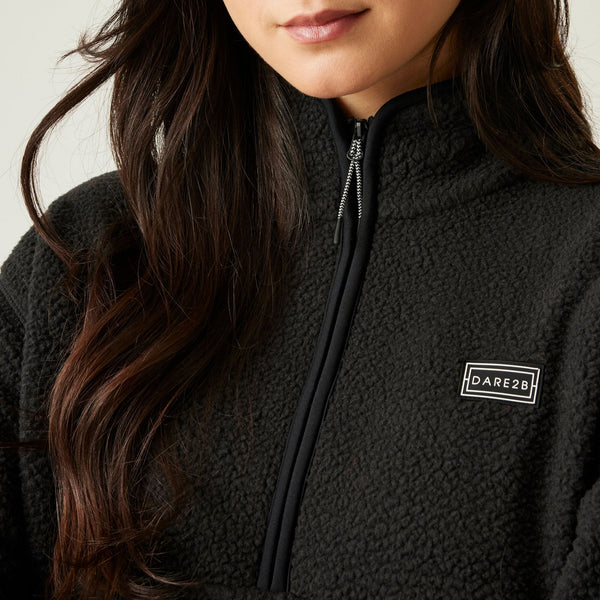 Dare 2b Women’s Slide Out Fleece – Recycled Borg Full Zip Ski Midlayer - Borderland Muff
