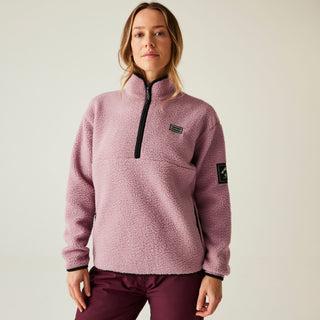 Dare 2b Women’s Slide Out Fleece – Recycled Borg Full Zip Ski Midlayer - Borderland Muff