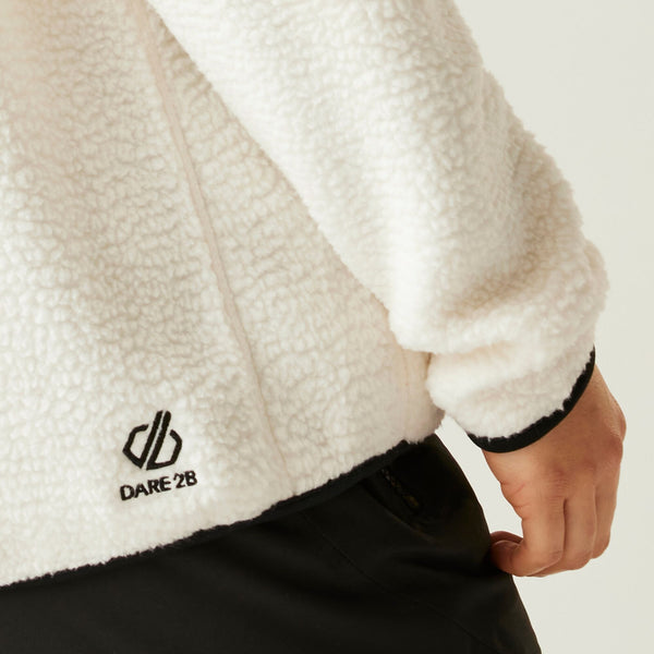 Dare 2b Women’s Slide Out Fleece – Recycled Borg Full Zip Ski Midlayer - Borderland Muff