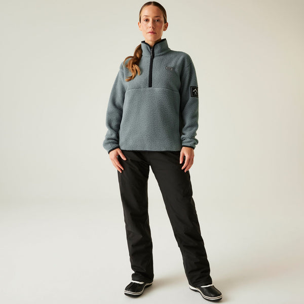 Dare 2b Women’s Slide Out Fleece – Recycled Borg Full Zip Ski Midlayer - Borderland Muff