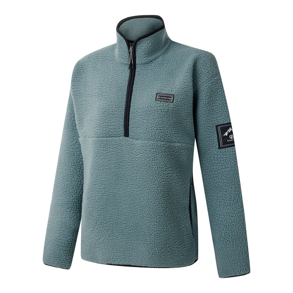 Dare 2b Women’s Slide Out Fleece – Recycled Borg Full Zip Ski Midlayer - Borderland Muff