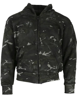Kombat Kids Camo Hoodie – DPM, BTP & BTP Black | Fleece Lined, Full Zip - Borderland Muff