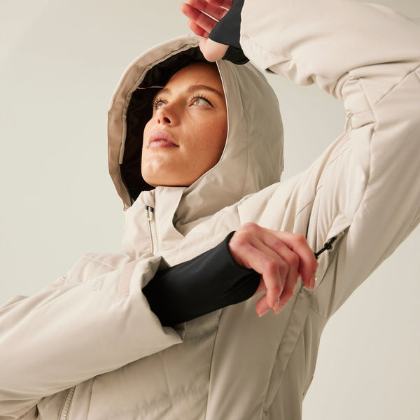 Dare 2b Women’s Gliding Waterproof Ski Jacket – ARED 10/10 Recycled, Insulated - Borderland Muff