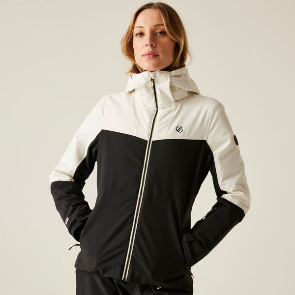 Dare 2b Women’s Iced Waterproof Ski Jacket – ARED 30/30 Recycled, Insulated - Borderland Muff