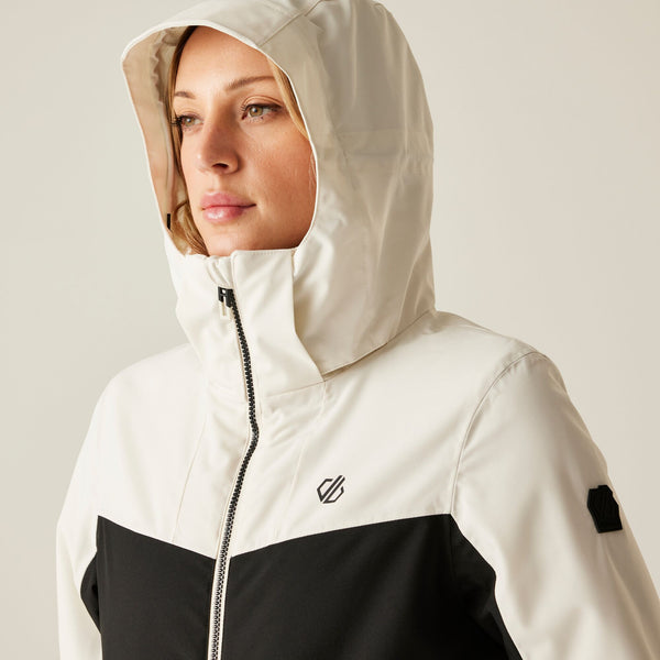 Dare 2b Women’s Iced Waterproof Ski Jacket – ARED 30/30 Recycled, Insulated - Borderland Muff