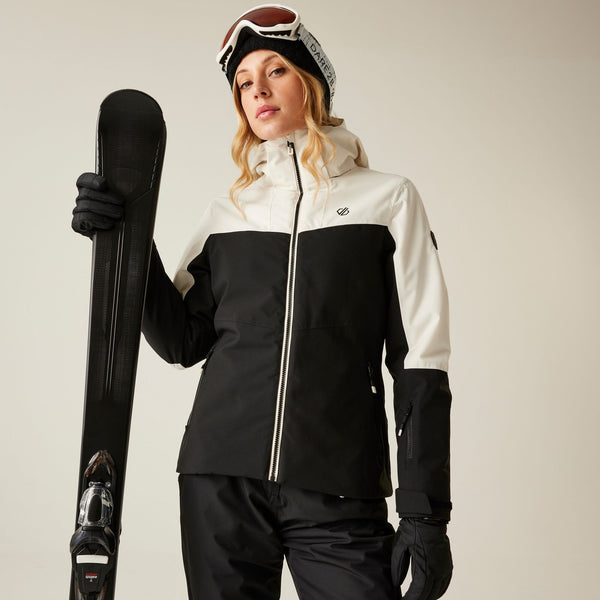 Dare 2b Women’s Iced Waterproof Ski Jacket – ARED 30/30 Recycled, Insulated - Borderland Muff