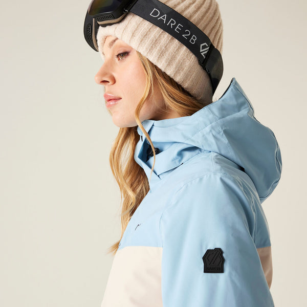 Dare 2b Women’s Iced Waterproof Ski Jacket – ARED 30/30 Recycled, Insulated - Borderland Muff