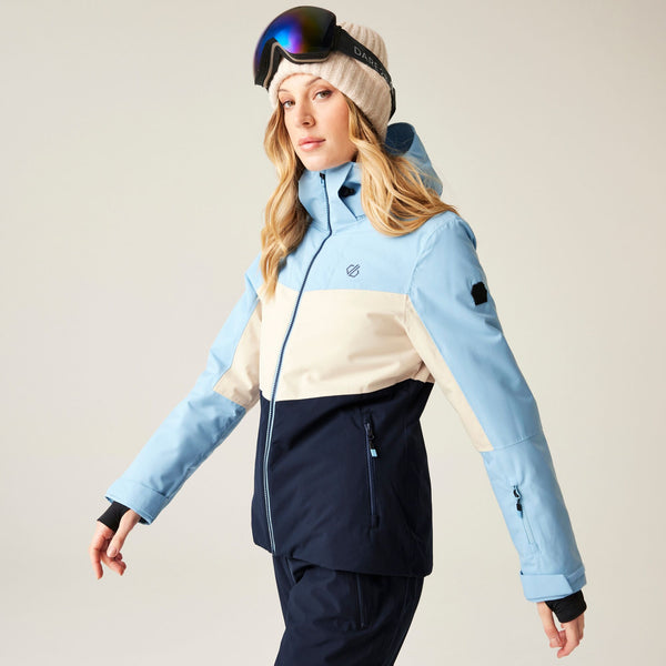 Dare 2b Women’s Iced Waterproof Ski Jacket – ARED 30/30 Recycled, Insulated - Borderland Muff