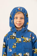 Kids Lighthouse Finlay Waterproof Jacket | JCB & Farming Print - Borderland Muff
