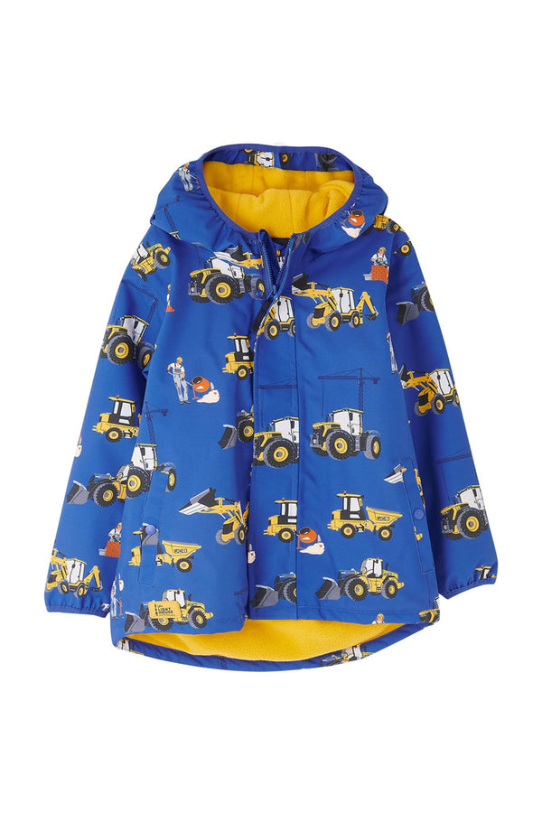 Kids Lighthouse Finlay Waterproof Jacket | JCB & Farming Print - Borderland Muff