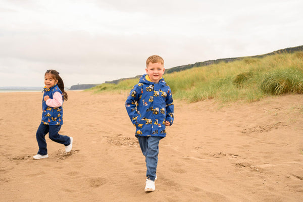 Kids Lighthouse Finlay Waterproof Jacket | JCB & Farming Print - Borderland Muff