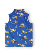Kids Lighthouse Alex Waterproof Padded Bodywarmer | JCB Print - Borderland Muff