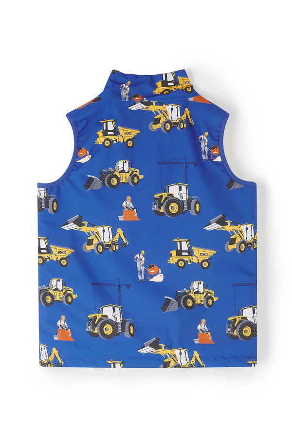 Kids Lighthouse Alex Waterproof Padded Bodywarmer | JCB Print - Borderland Muff