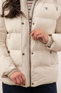 Ladies Lighthouse Margot Short Padded Jacket | Sage, Navy & Cream - Borderland Muff