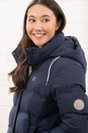 Ladies Lighthouse Margot Short Padded Jacket | Sage, Navy & Cream - Borderland Muff