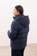 Ladies Lighthouse Margot Short Padded Jacket | Sage, Navy & Cream - Borderland Muff