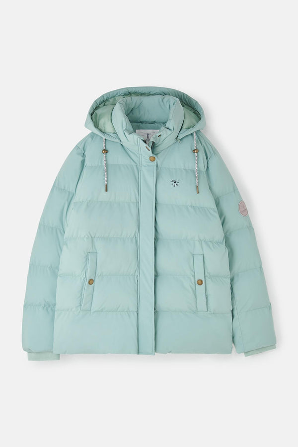 Ladies Lighthouse Margot Short Padded Jacket | Sage, Navy & Cream - Borderland Muff