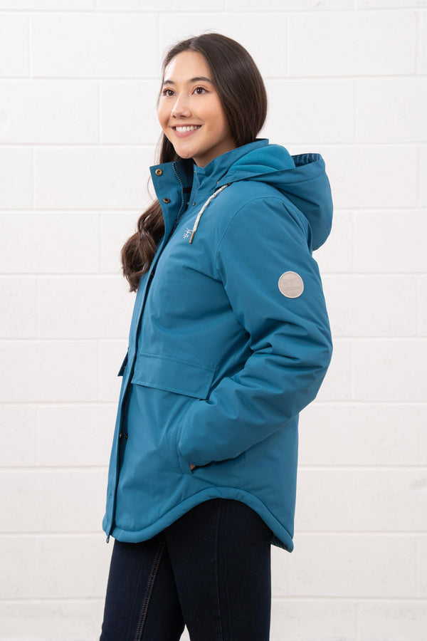 Ladies Lighthouse Tess Waterproof Jacket | Insulated Mid-Hip Length - Borderland Muff
