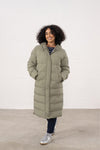 Ladies Lighthouse Savannah Long Padded Coat | Pine, Brushwood & Cocoa - Borderland Muff