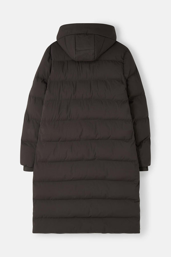 Ladies Lighthouse Savannah Long Padded Coat | Pine, Brushwood & Cocoa - Borderland Muff
