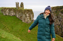 Ladies Lighthouse Savannah Long Padded Coat | Pine, Brushwood & Cocoa - Borderland Muff